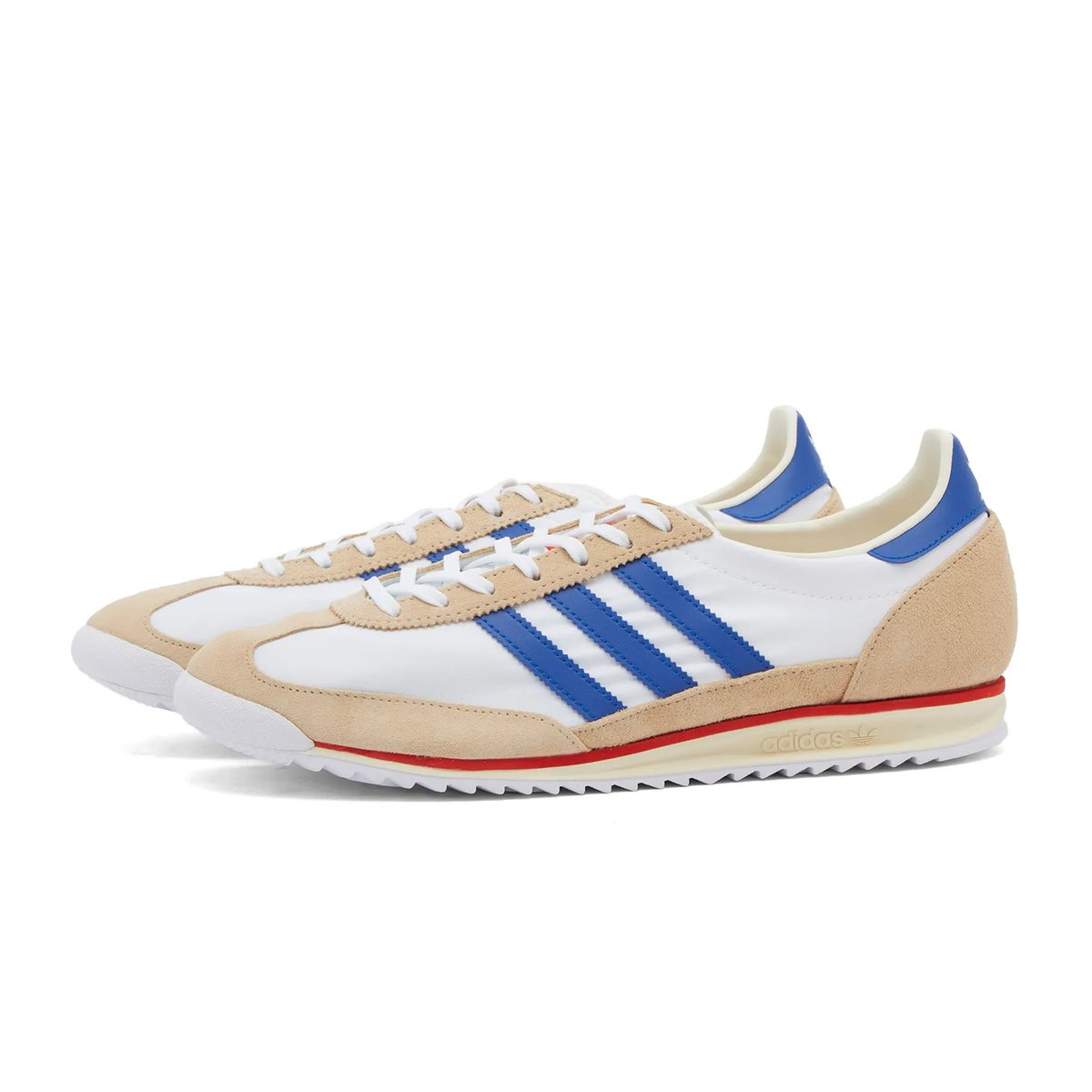 Now available on @endclothing. adidas SL 72 White/Royal. 🔗 bit.ly/3w0UpCL ad