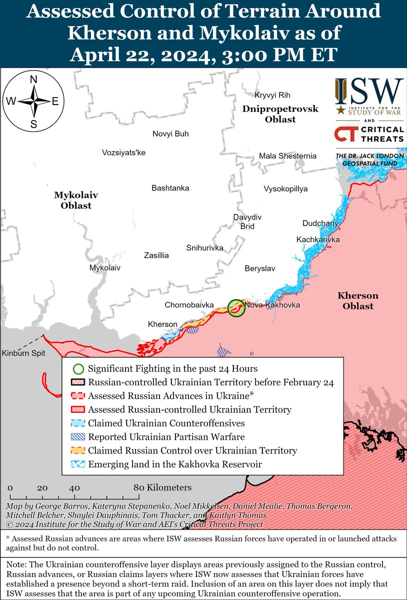 Here are today's control-of-terrain maps of #Russia's invasion of #Ukraine from @TheStudyofWar and @criticalthreats. Interactive map, updated daily: isw.pub/InteractiveUkr… Archive of time-lapse maps, updated monthly: isw.pub/UkraineTimeLap…