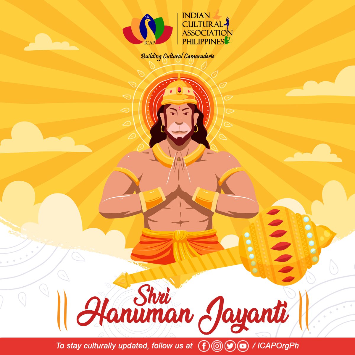 icaporgph's tweet photo. ICAP wishes all a Happy Hanuman Jayanti !!

Stay Tuned! 👇
https://t.co/t5wjgbVHkf

#icaporgph #celebratewithicap #hanumanjayanti #happyhanumanjayanti #pavanputra #pavanputrahanuman https://t.co/F3sZu5yHZz