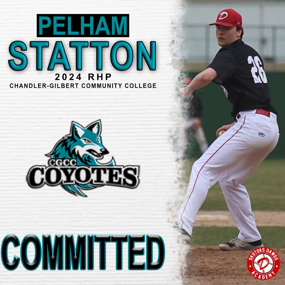 Congratulations to Dawgs Academy RHP Pelham Statton on his commitment to Chandler-Gilbert Community College! #dawgs #baseball #committed #JUCO #JUCObaseball #JUCObandit #accac #yotes #arizona