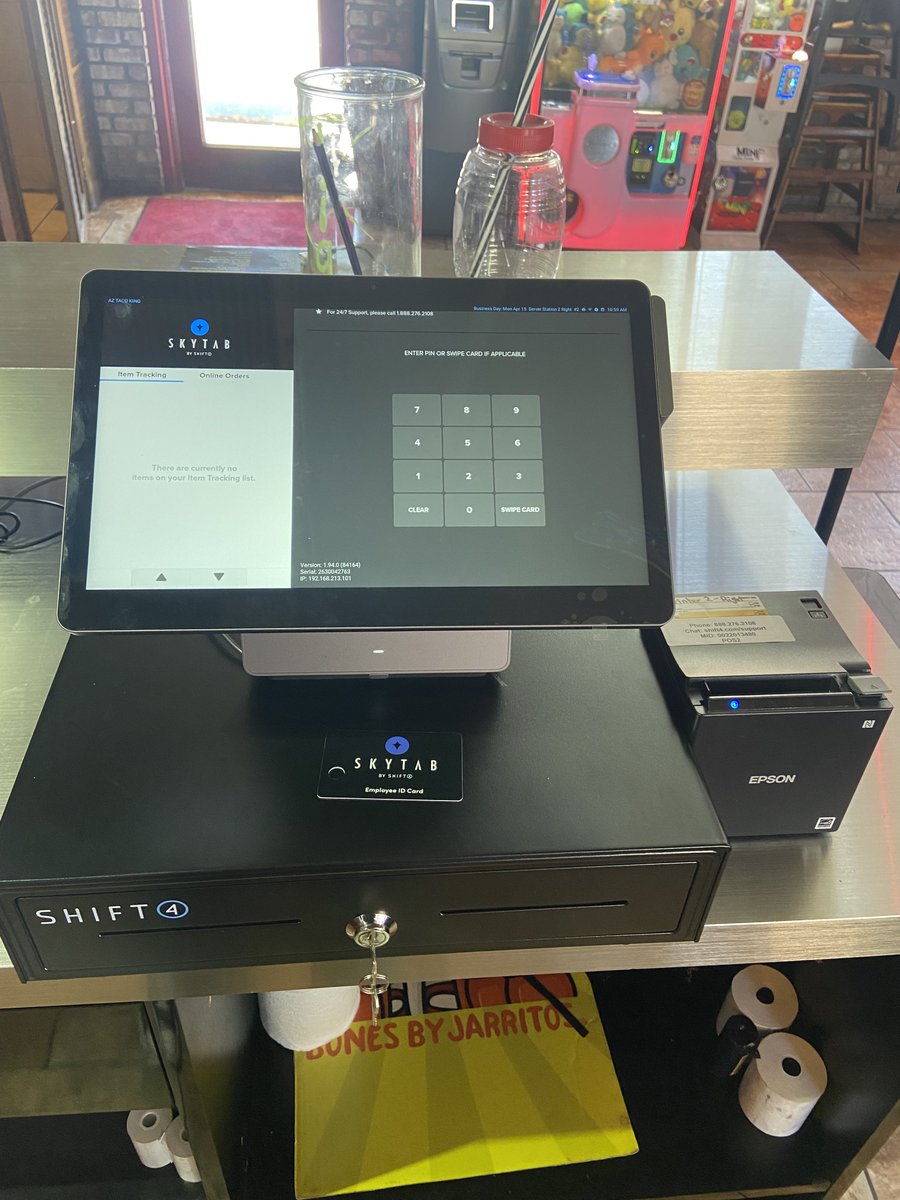 AZ Taco King in Avondale, AZ had their new @SkyTabPOS installed by @Shift4 tech John