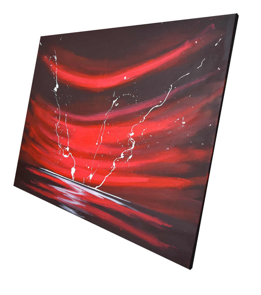 red artwork, original seascape paintings for sale , red sunset tuppu.net/6df68826 #original #painting #LatestPaintings