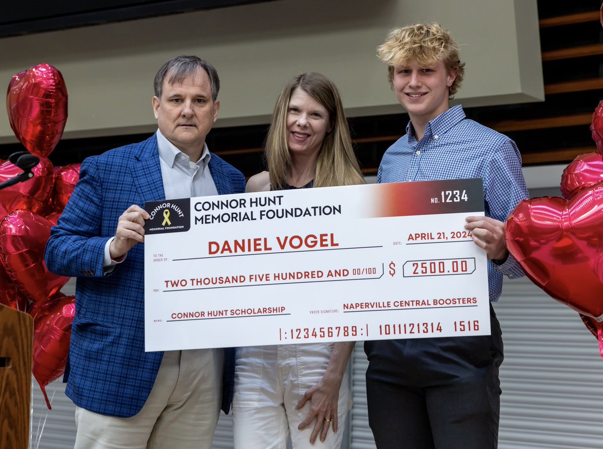 Congratulations to Danny Vogel for being this year’s recipient of the Connor Hunt Memorial Scholarship! Danny will be attending The University of Missouri where he will be majoring in Secondary Education! We are excited to see all you accomplish!