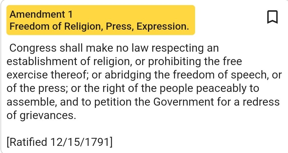 #BillOfRights #Amendment #FirstAmendment