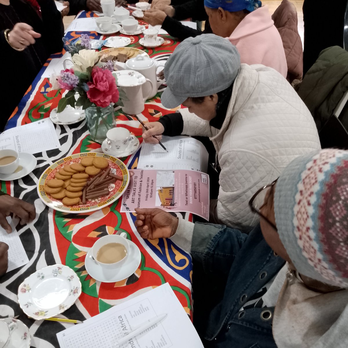 Last week was all about words at our Tea Cosy over 60s social and craft club with word searches, word games, and of course tea and biscuits! Every week the Tea Cosy club gathers to craft and socialise over tea as well as learn from visiting workshops such the Wallace Collection.