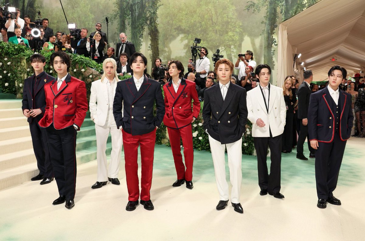 AboutMusicYT's tweet photo. Stray Kids was one of the most visible attendees at the Met Gala this year, generating $1.6M EMV (via Lefty). https://t.co/bwvT0OPMOg