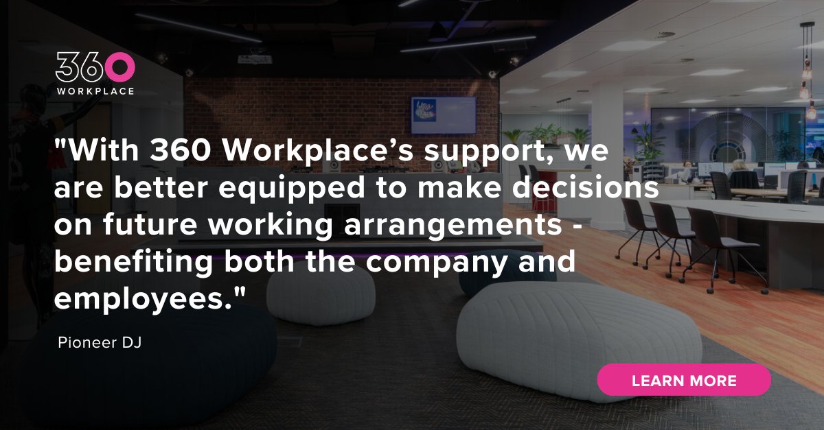 Pioneer DJ has emerged as a shining example of how hybrid working, when integrated with a thoughtful workplace strategy, can be a game-changer! 💼🌟

Learn more about the 360 Workspace strategyl! 👉 bit.ly/3HJP7LD

#hybridworking