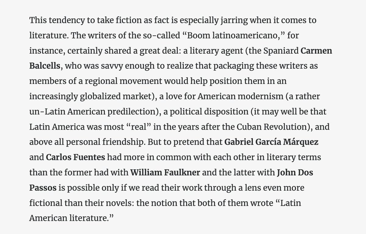 Aaaand just in case you haven't gotten enough of me for today, here's a short rant I wrote for @The_Millions, where I argue against 'Latin American Literature'. themillions.com/2024/05/agains…