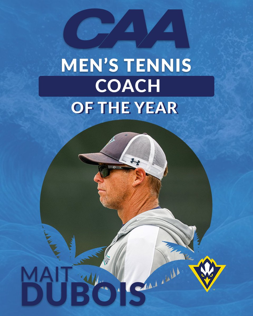 🎾 Men's #CAATennis Coach of the Year: Mait DuBois, @UNCWMensTennis ➡️bit.ly/3JR3aSZ