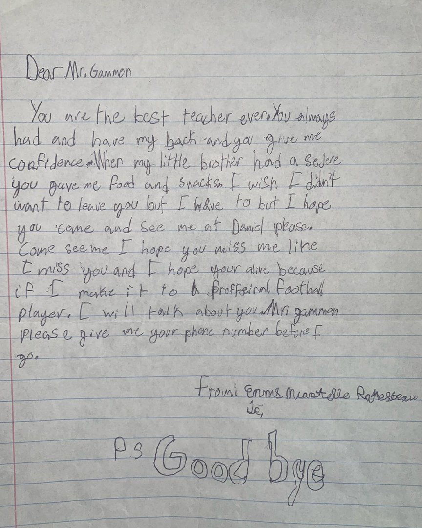 .@Lions rookie Ennis Rakestraw Jr. kept his promise to his 4th grade teacher after being drafted. 🥹💙 (via @EnnisRakestraw)