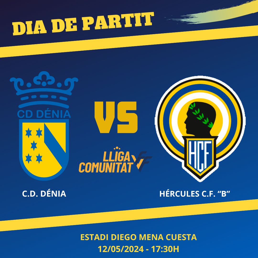 cddenia's tweet photo. 🏆 L. Comunitat Grup Sud J2️⃣9️⃣
📆 Diumenge 12 de maig
🕔 17:30 hh
⚽ #CDDENIA 🆚 @cfhercules 🅱️
📍 Diego Mena
🎵 #AMUNTDÉNIA #Dénia #LCGS #FFCV #DIEGOMENACUESTA 
PATROCINA: 
🛳🛳 @Balearia 🛳🛳
https://t.co/0IOIjONdtS https://t.co/nmrSKYZsn5