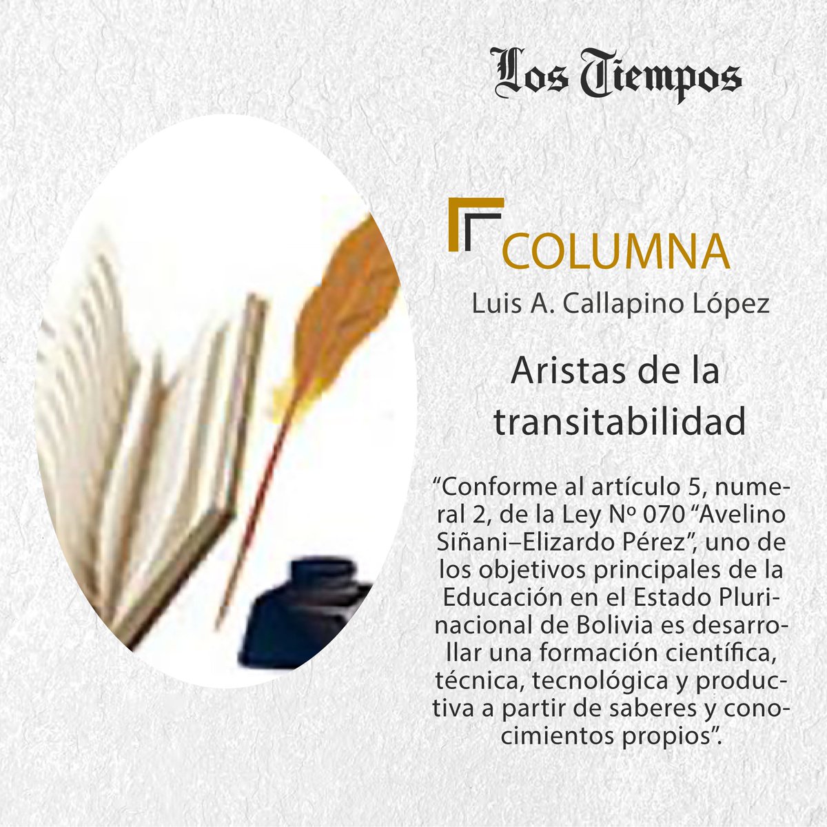 #LTColumna #Puntos de Vista
Lea la columna de Luis A. Callapino López.
👉 tinyurl.com/336bn297