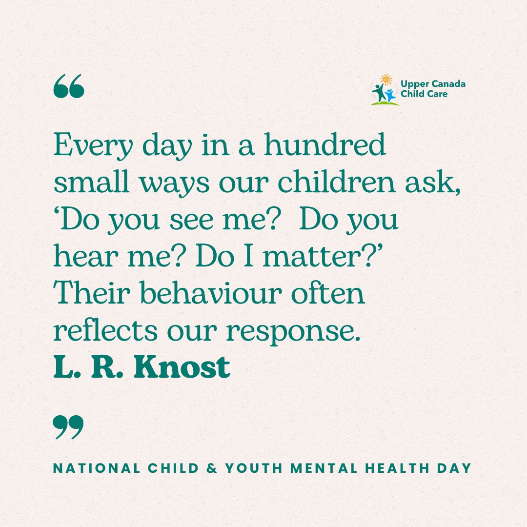 On National Child and Youth Mental Health Day, let's consider how our responses shape children's well-being. Because, mental health is just as important as physical health! 💙
#ChildMentalHealth #MentalHealthIsHealth #ChildrenMentalHealth #MentalHealthDay #YouthMentalHealth