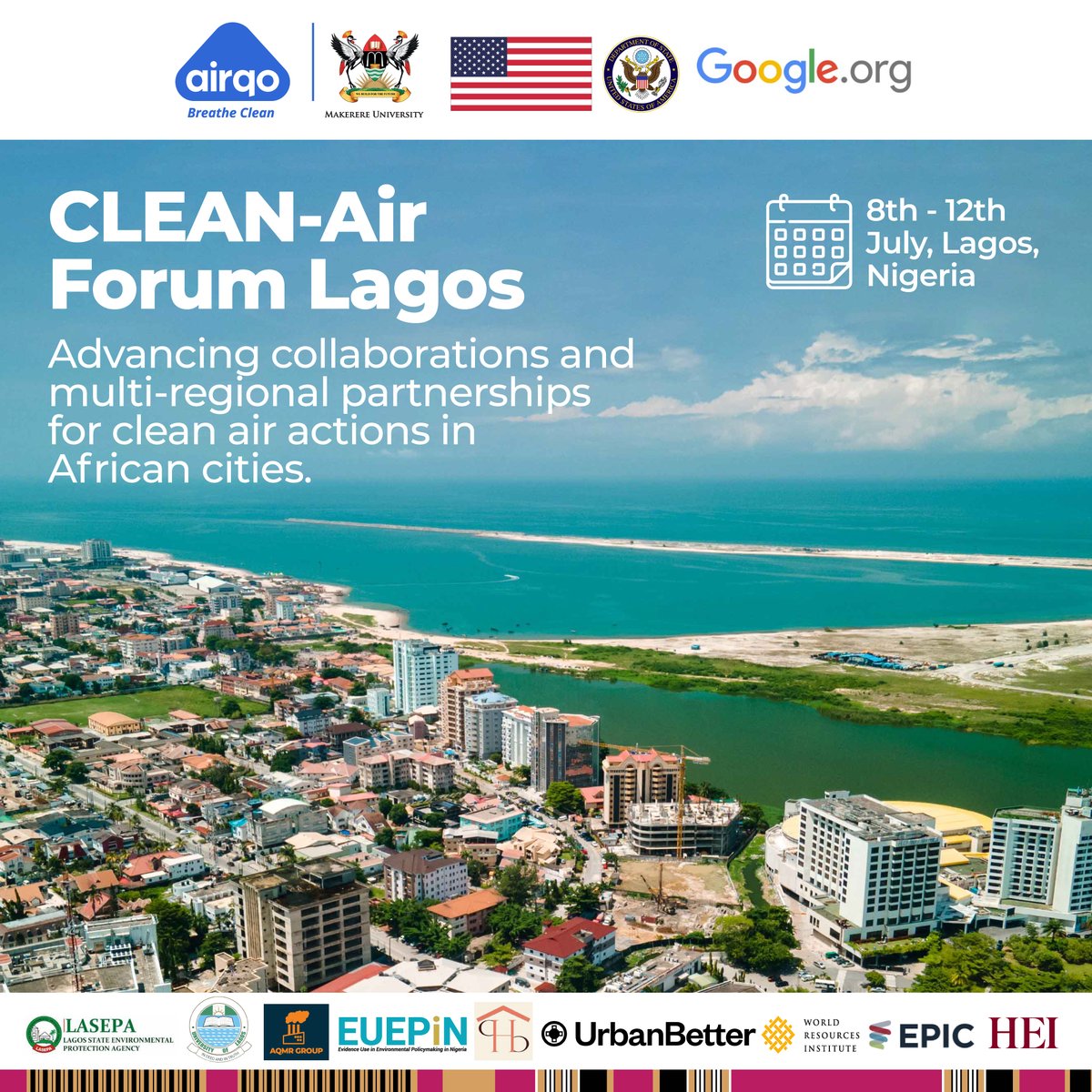 This July, 8-12th, the #AirQuality communities of practice will come together for the #CleanAirForumLagos in Nigeria to share experiences & solutions for managing #AirQuality in African Cities. Learn more about the Forum🔗bit.ly/4aLXIN5and express your interest to join.