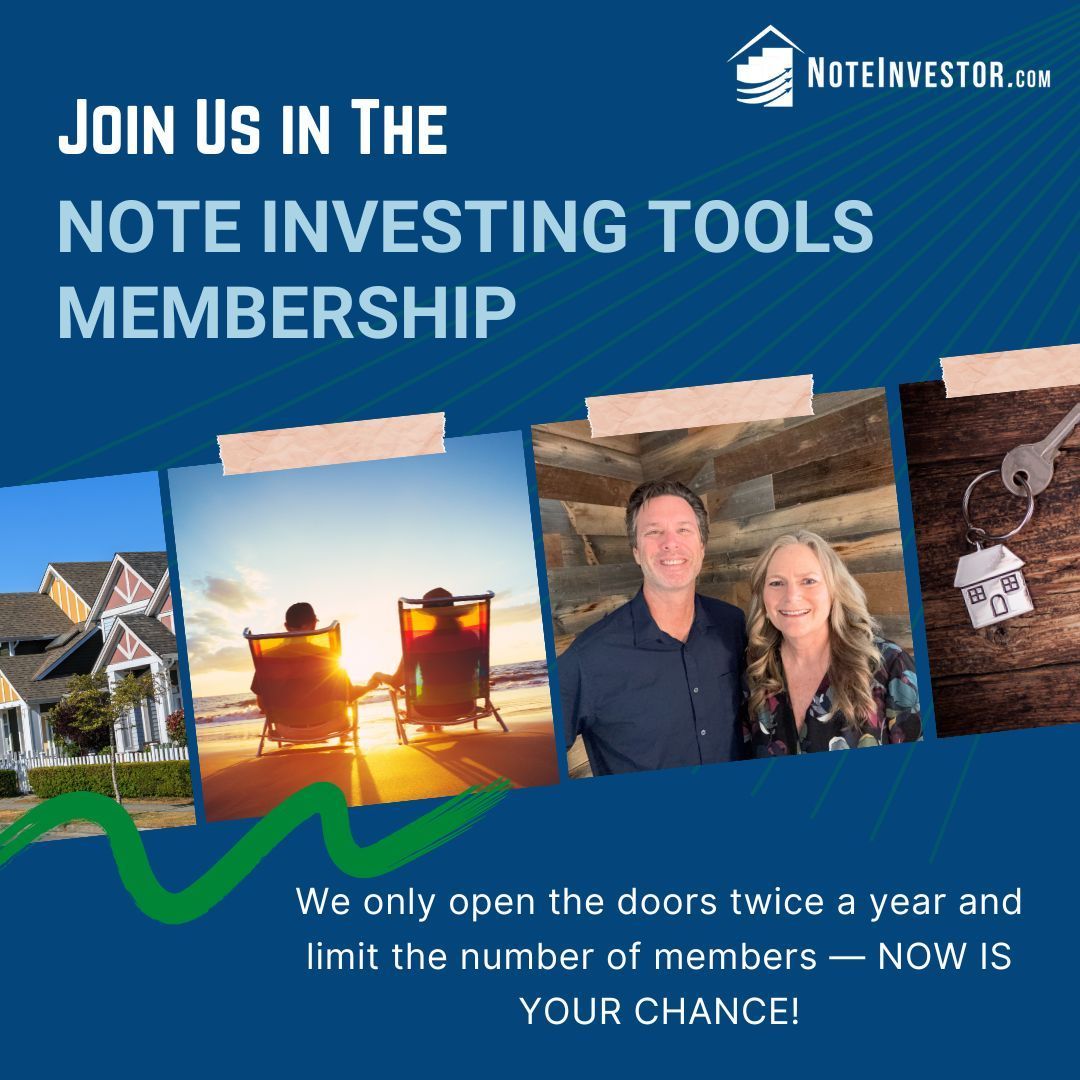 The theme of the Membership is 'Tools, Training, Support.' We make sure you have what you need to succeed!  

Sign-up before the doors close at noteinvestor.com/member/ 

#RENotes #NoteInvesting #WealthBuilding #NoteInvestor