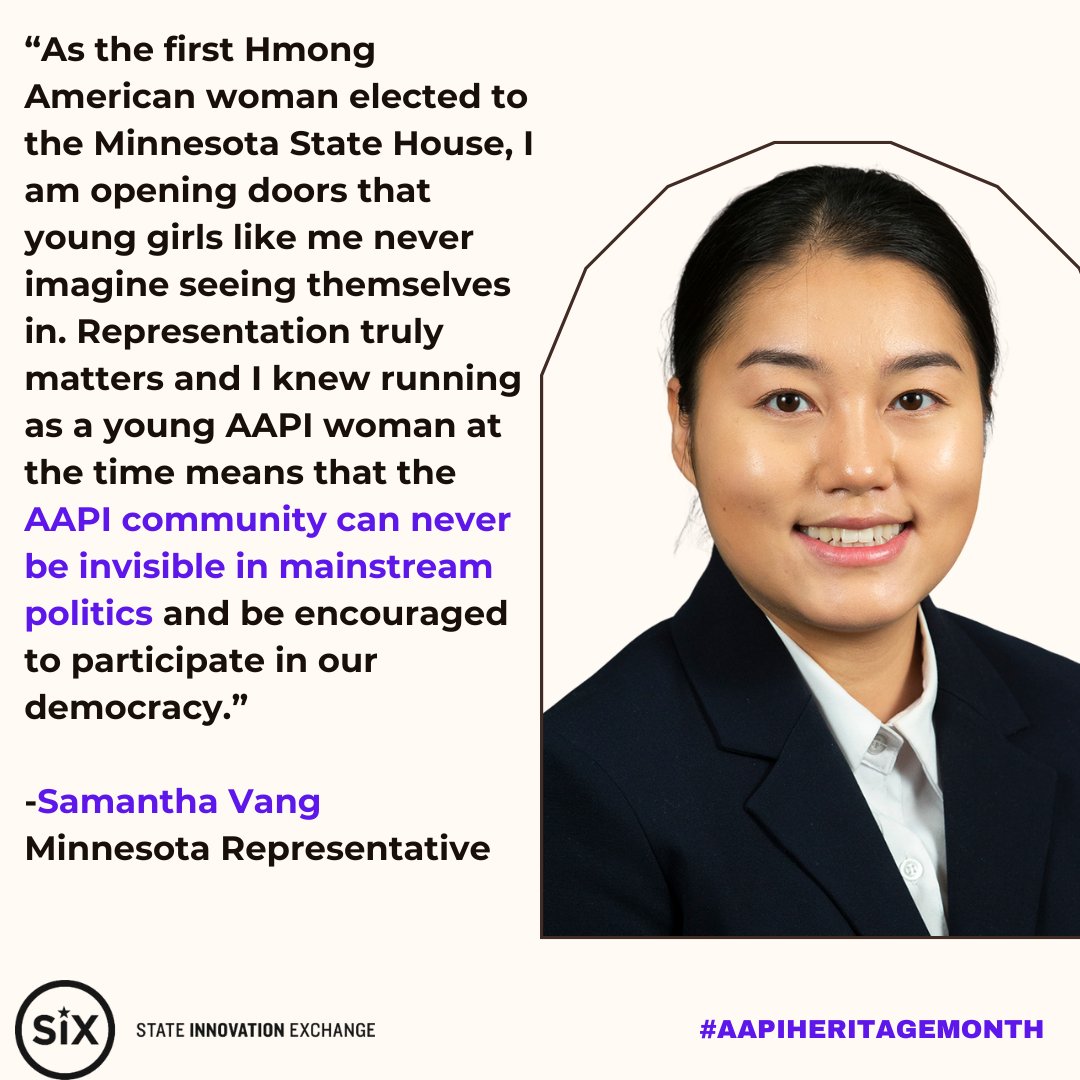 This month and every month we celebrate the leadership and accomplishments of AAPI legislators in the SiX network! #AAPIHeritageMonth