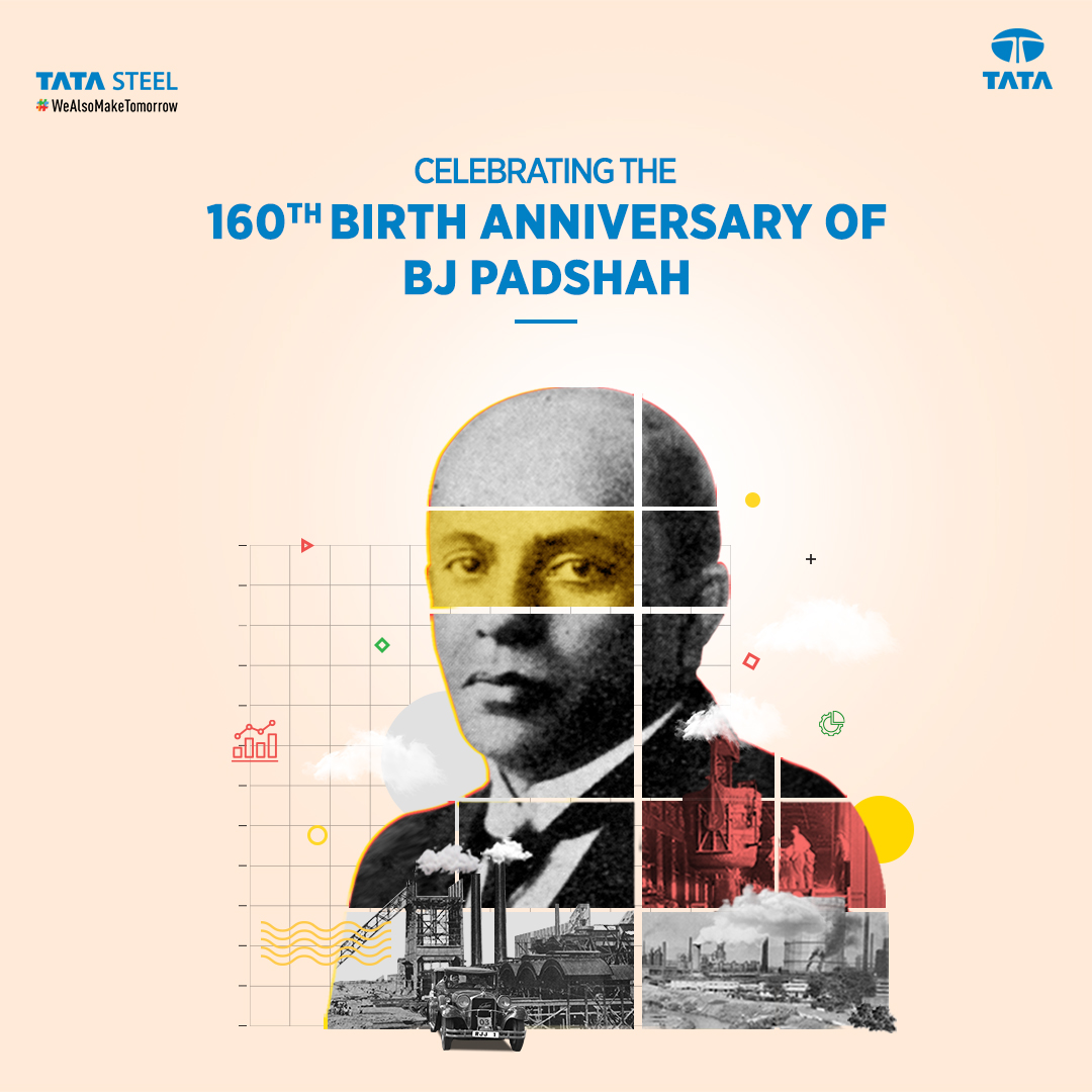 7th May 2024 marks the 160th birth anniversary of Burjorji Jamaspji Padshah, first Director-in-charge of #TataSteel

He joined the #TataGroup in 1894 & helped establish projects like the Indian Bank (now Bank of India), the Tata Hydroelectric Scheme & more.

#WeAlsoMakeTomorrow