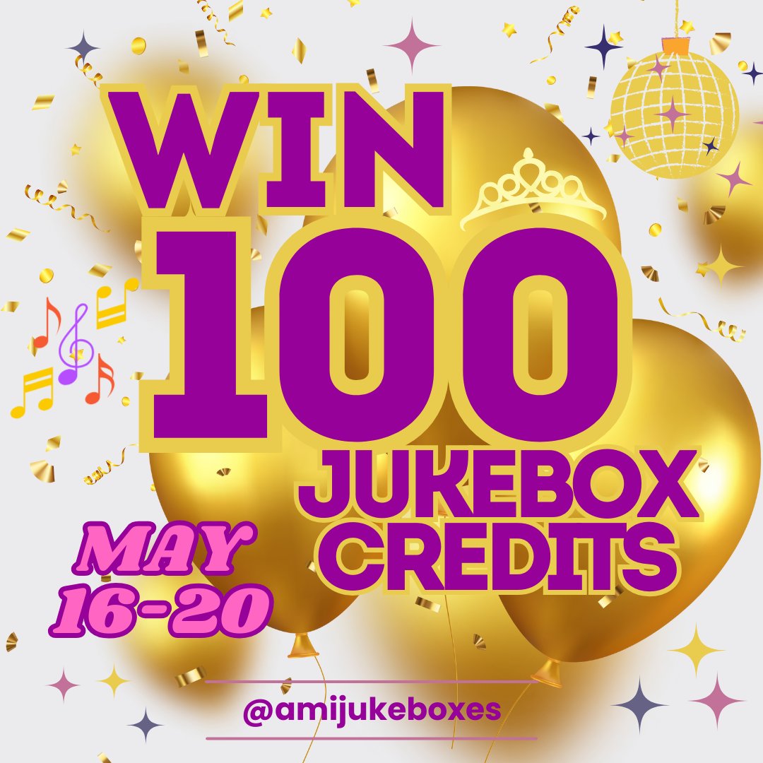 AMI Free Credit Giveaway Starts Today 🙌
Head over to our Instagram page for all the details!
instagram.com/amijukeboxes/
#giveaway #winfreecredits #entertowin #AMIjukeboxes