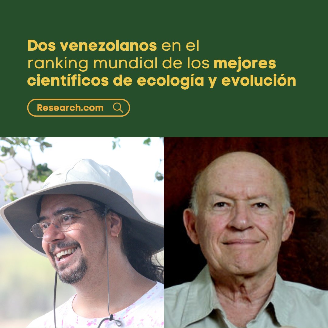 ¡Logros que nos llenan de orgullo! 🌟

En la tercera edición del ranking de los mejores científicos en ecología y evolución, dos venezolanos destacan entre los mejores del mundo 🌎

Descubre quiénes son 🧵⬇️
@IVIC_oficial