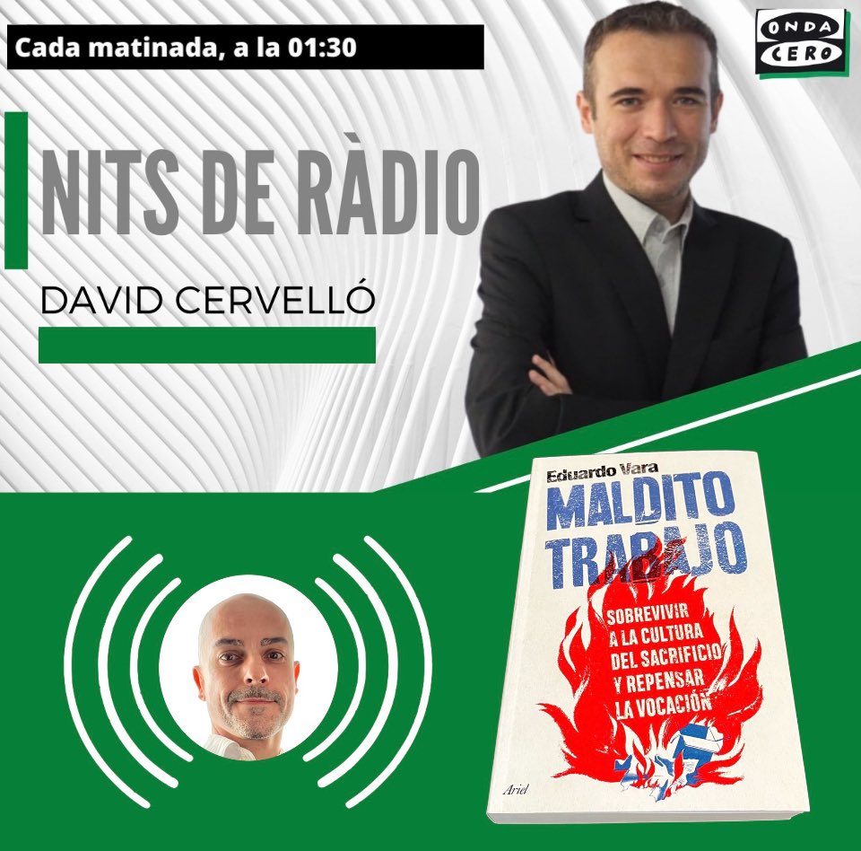 🗣️ “El liderazgo no es ni necesario”. 📻 ¡Escucha la divertida conversación entre @vara_robles y @davidcervello sobre ‘Maldito trabajo’ en #nitsderàdio de @OndaCero_es! ondacero.es/emisoras/catal…