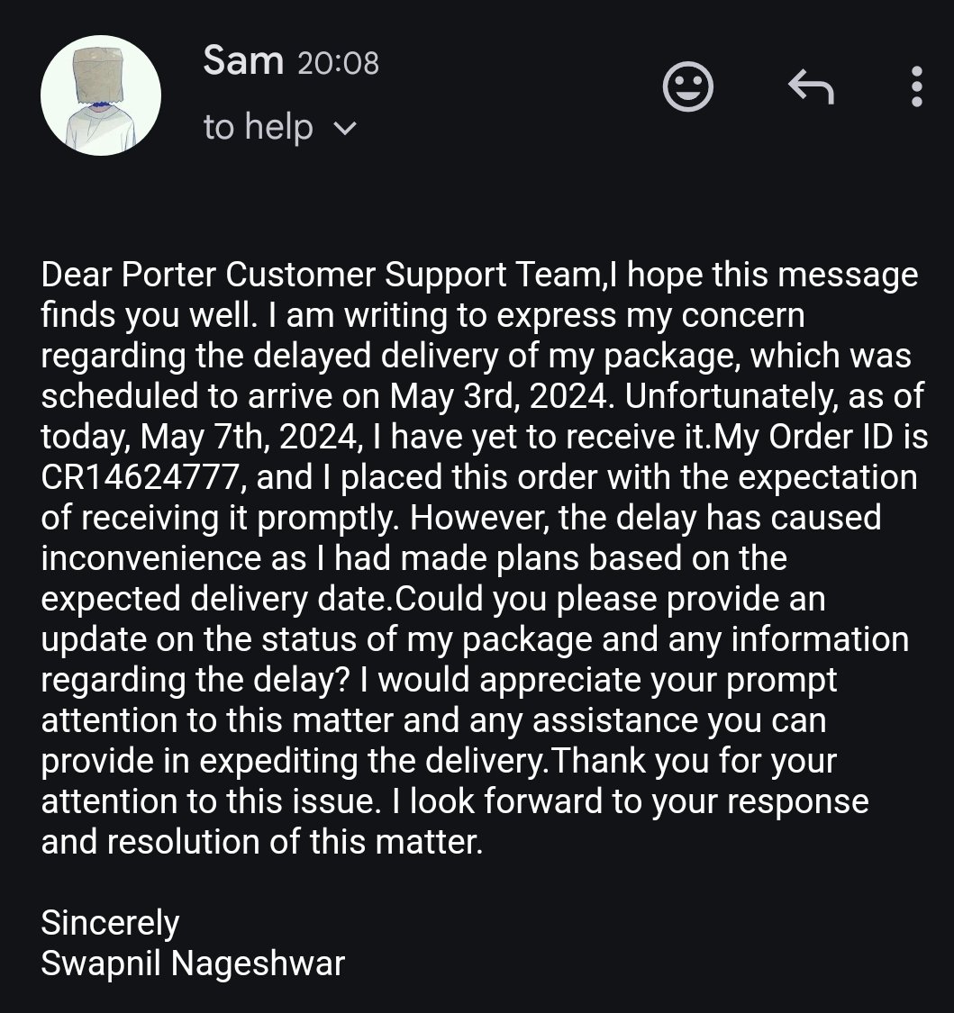im_sng's tweet photo. @porterit_ guys wtf what is your service, I'm here waiting for my package since 16 days https://t.co/nspqvmqIyX