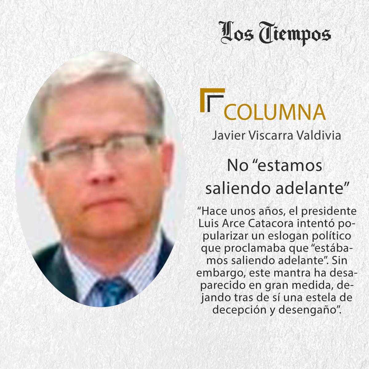 #LTColumna #Puntos de Vista
Lea la columna de Javier Viscarra Valdivia.
👉tinyurl.com/yrj99w3t