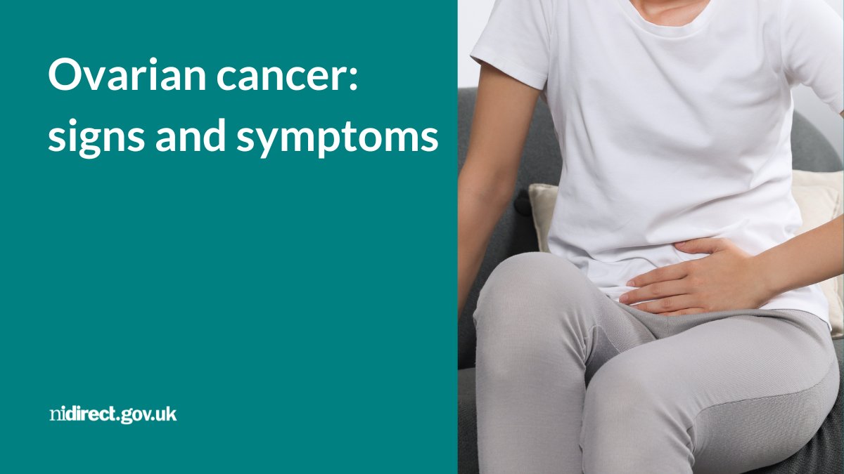 There are signs and symptoms of #OvarianCancer you can watch out for: nidirect.gov.uk/news/recognisi… Talk to your GP if you think something is wrong. #WorldOvarianCancerDay