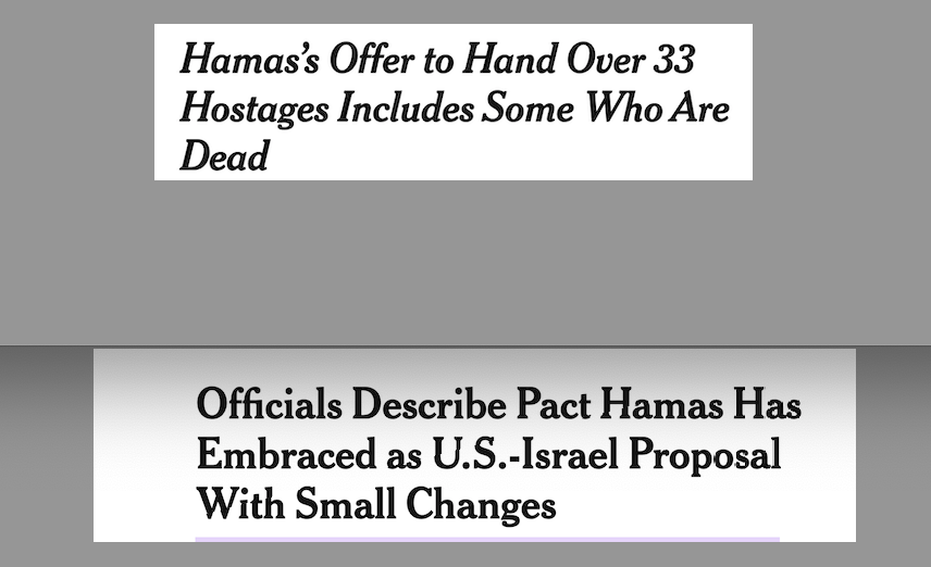 Two headlines in the NYT this morning