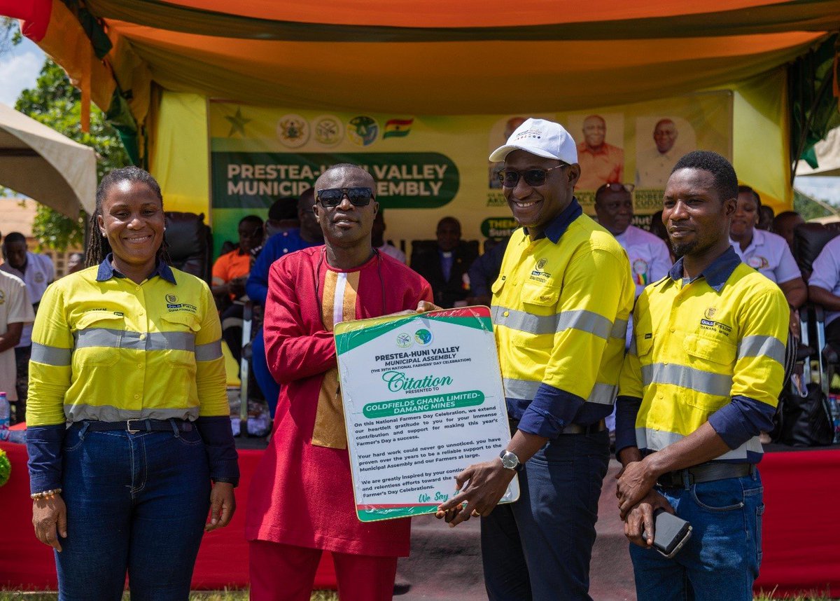 GhdataInsights's tweet image. The Gold Fields Ghana Foundation (GFGF) has invested over $6.9 million in enterprise development within its host communities over the past 22 years. A significant portion of this investment went into the Cocoa Farmers’ Support Programme (CFSP), aimed at assisting over 600 farmers