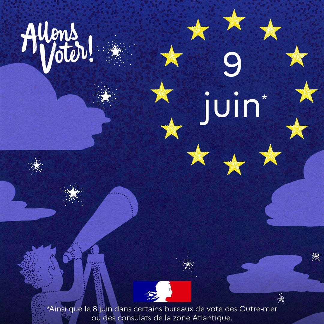 Visons les étoiles. 💫

Le 9 juin, #AllonsVoter ! 🇪🇺