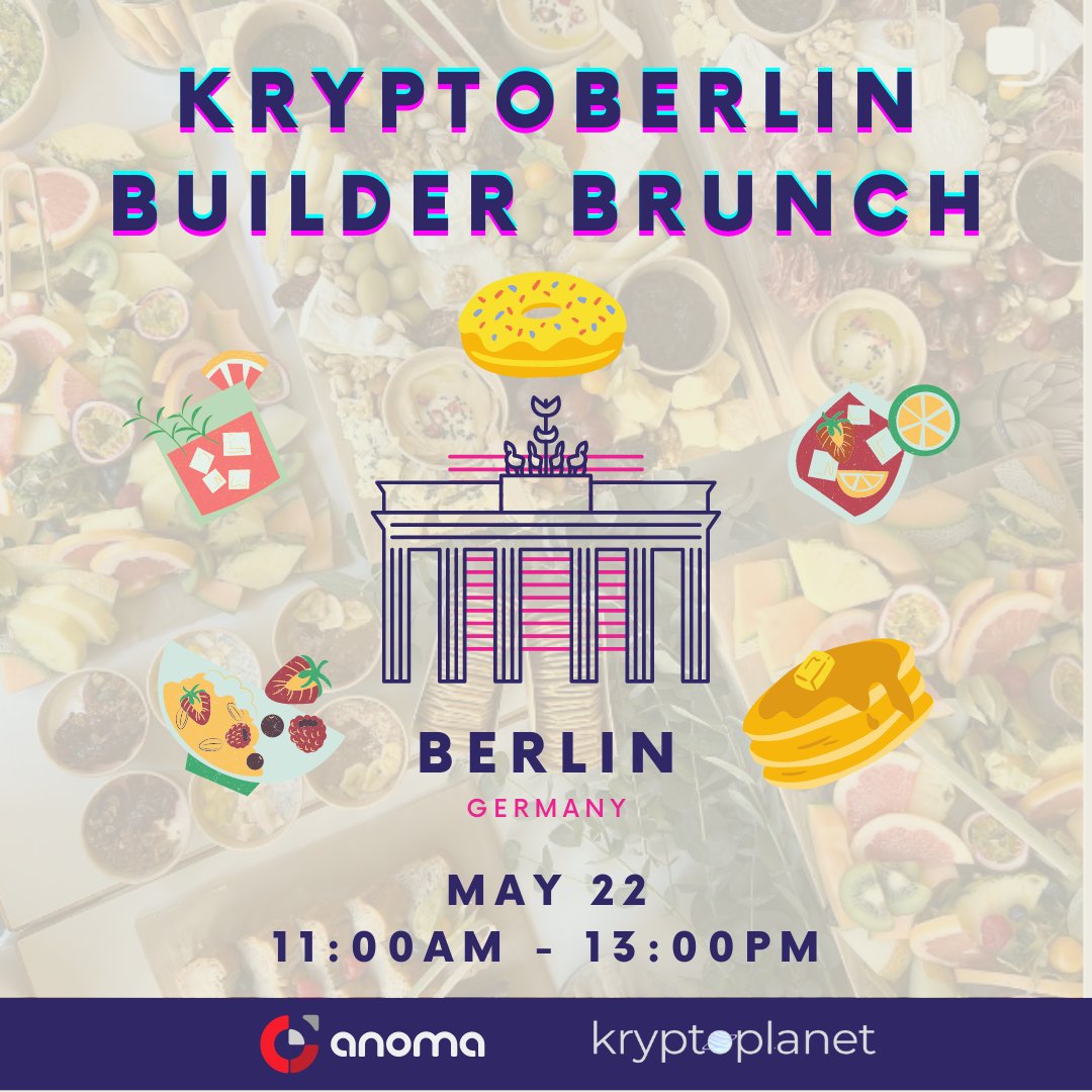 “Brunch is the most important meal of the day” - Berlin We are back with @ericaplanet builder brunches, this time in Berlin with the support of @anoma!🥞☕️ Builder frens in Berlin with good intents, DM me💅