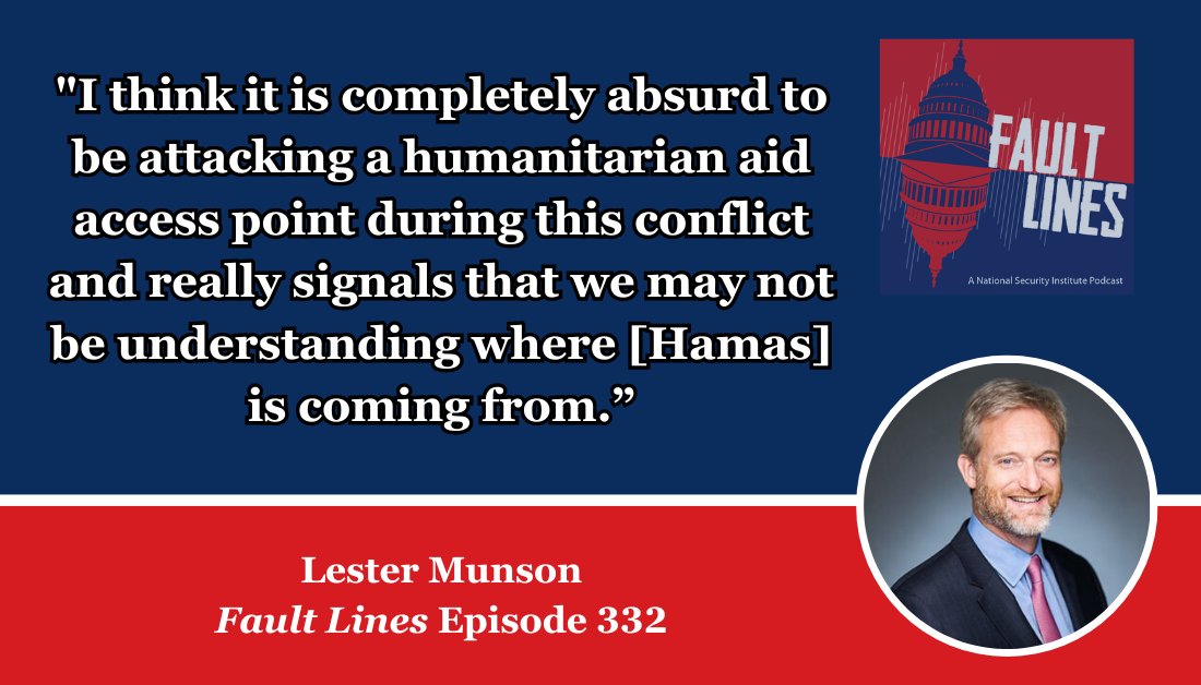 On Ep. 332, @morganlroach, @lestermunson, @BishopGarrison, and @AndyKeiser discussed the recent rocket attack by Hamas on the Kerem Shalom border crossing which serves as the main entry point for humanitarian aid. Watch: lnkd.in/eZ4VQ83y Listen: lnkd.in/eKy8UsX4