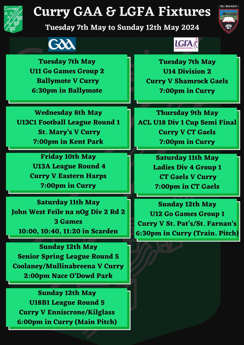 Fixtures for the week 🇳🇬