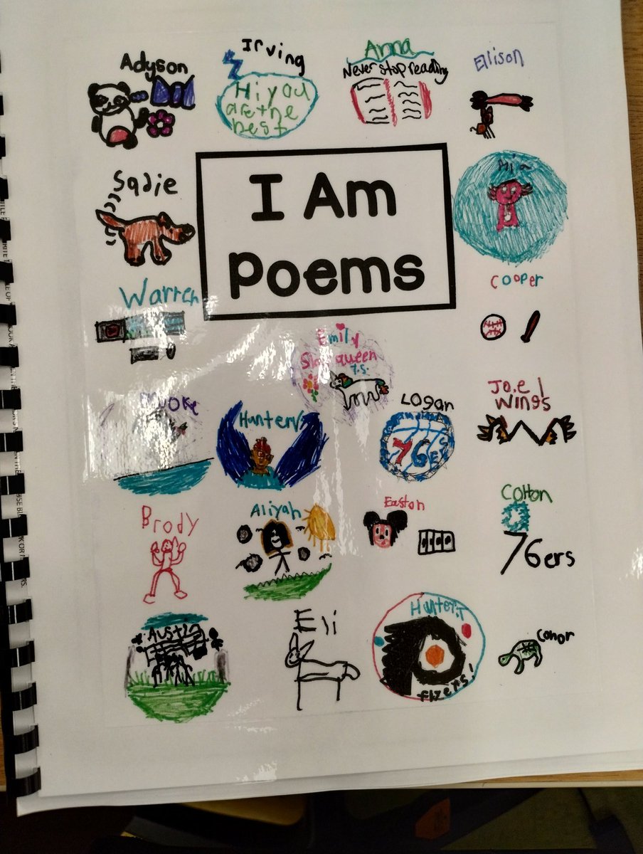 Loving this book created and gifted to me by 3rd grade teachers. They used the template I used when I had their students create video poems in technology class. Idea was from an awesome @WeVideo assignment idea! #STSWarriors #Collaboration