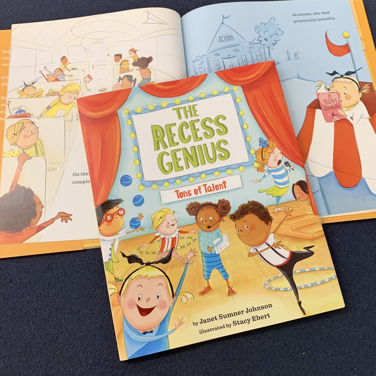Happy book birthday to THE RECESS GENIUS: TONS OF TALENT! The playground problem-solver returns to shelves in this new #picturebook today! @MsVerbose @StacyEbert ow.ly/7PS850RxG7K #bookbirthday