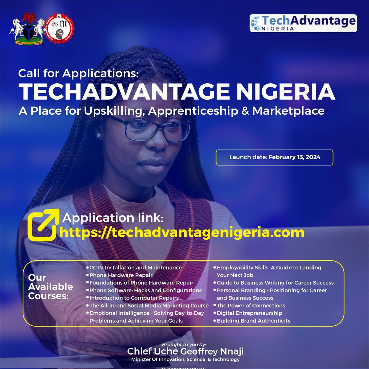 #ICYMI
The Tech Advantage Nigeria platform was launched and opened to teeming Nigerians who desired to upskill themselves in various tech skills. With local trainers and experts available to train. We adopted the apprenticeship model with this platform.

techadvantagenigeria.com