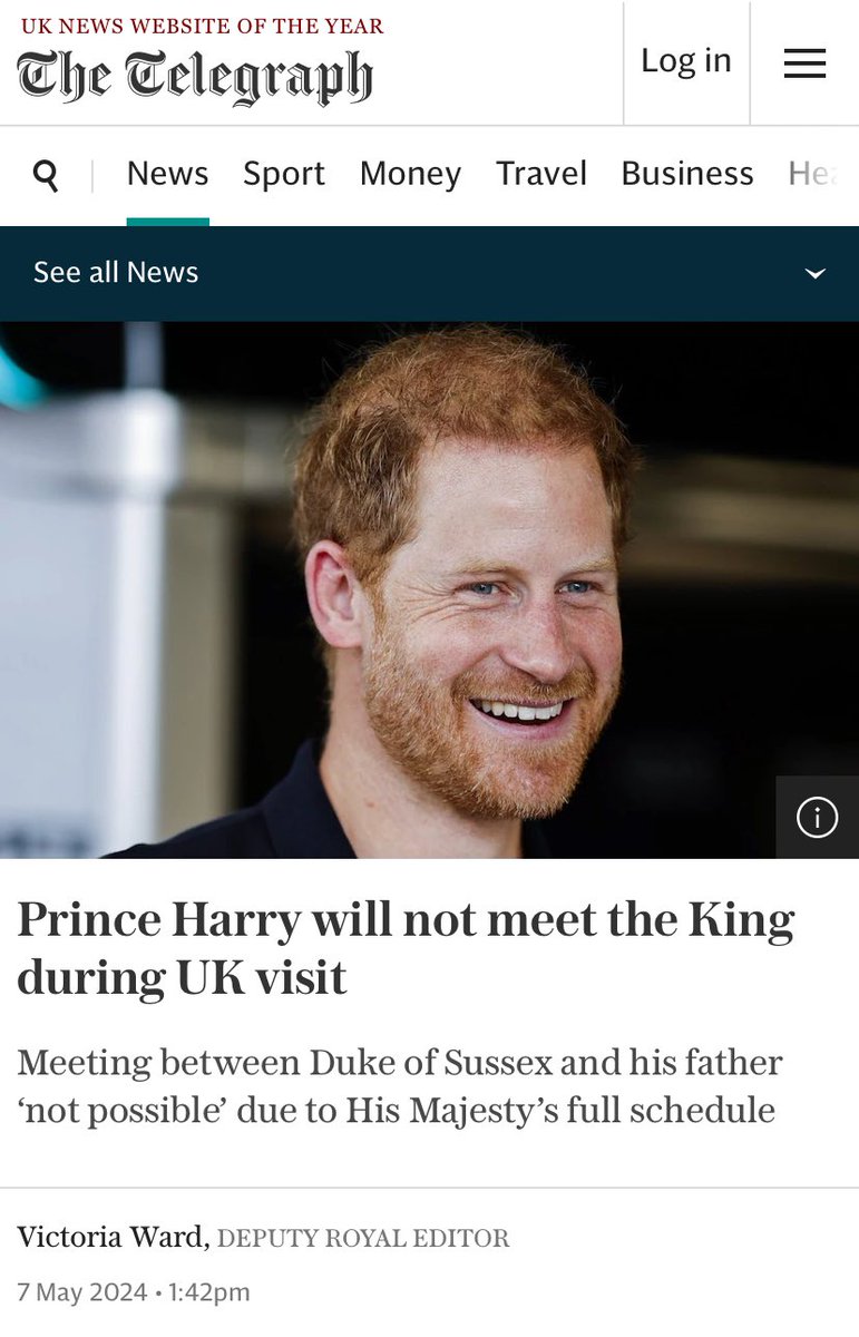 The truth is whether or not Prince Harry meets his dementor father has zero impact on the business at hand. Invictus Games is thriving because the dementor family couldn’t meddle with it. The mission continues!🥳

Link 👉 archive.md/1HtnB

#GoodKingHarry
