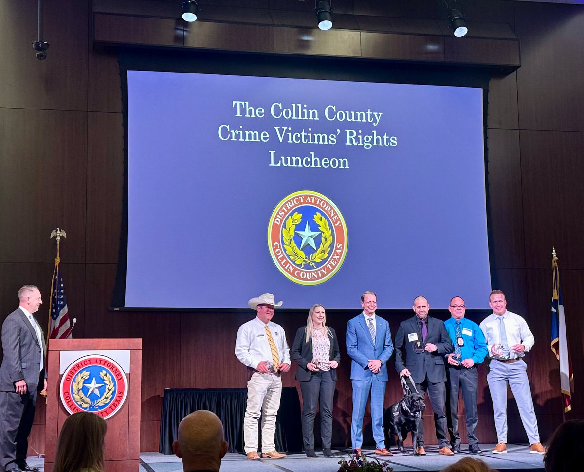 The Collin County Crime Victims’ Rights Luncheon honored victims of crime & recognized the efforts of law enforcement throughout our community. Congratulations to the detectives that received awards for their tireless efforts to secure justice for each victim & their families.