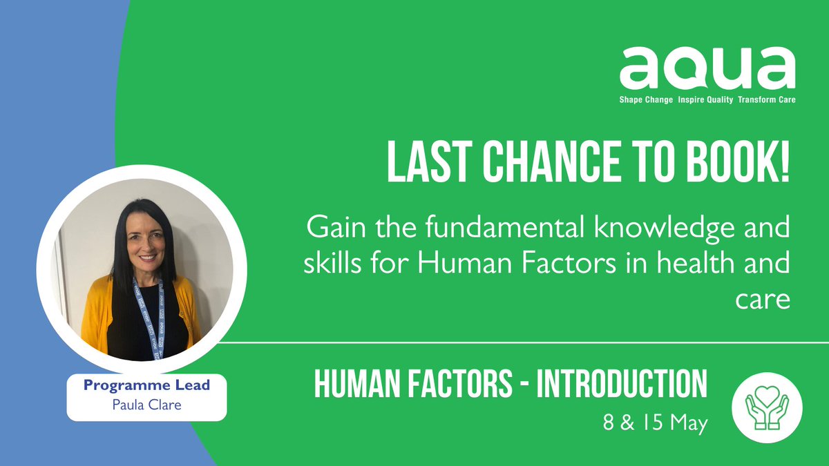 Our Human Factors - Introduction course starts tomorrow! 📣 Human factors is all about understanding human interactions to optimise wellbeing and performance. Learn the basics and how to practically apply to your work. Don't miss out! Book now: bit.ly/3WAW4Gr
