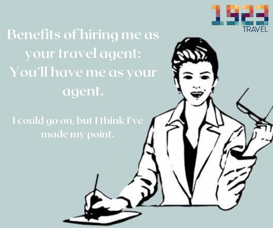Reasons to choose me as your travel agent summed up in one meme: You get me. Need I say more? 😎✈️ #TravelWithConfidence #YourPersonalAgent #1923Travel
