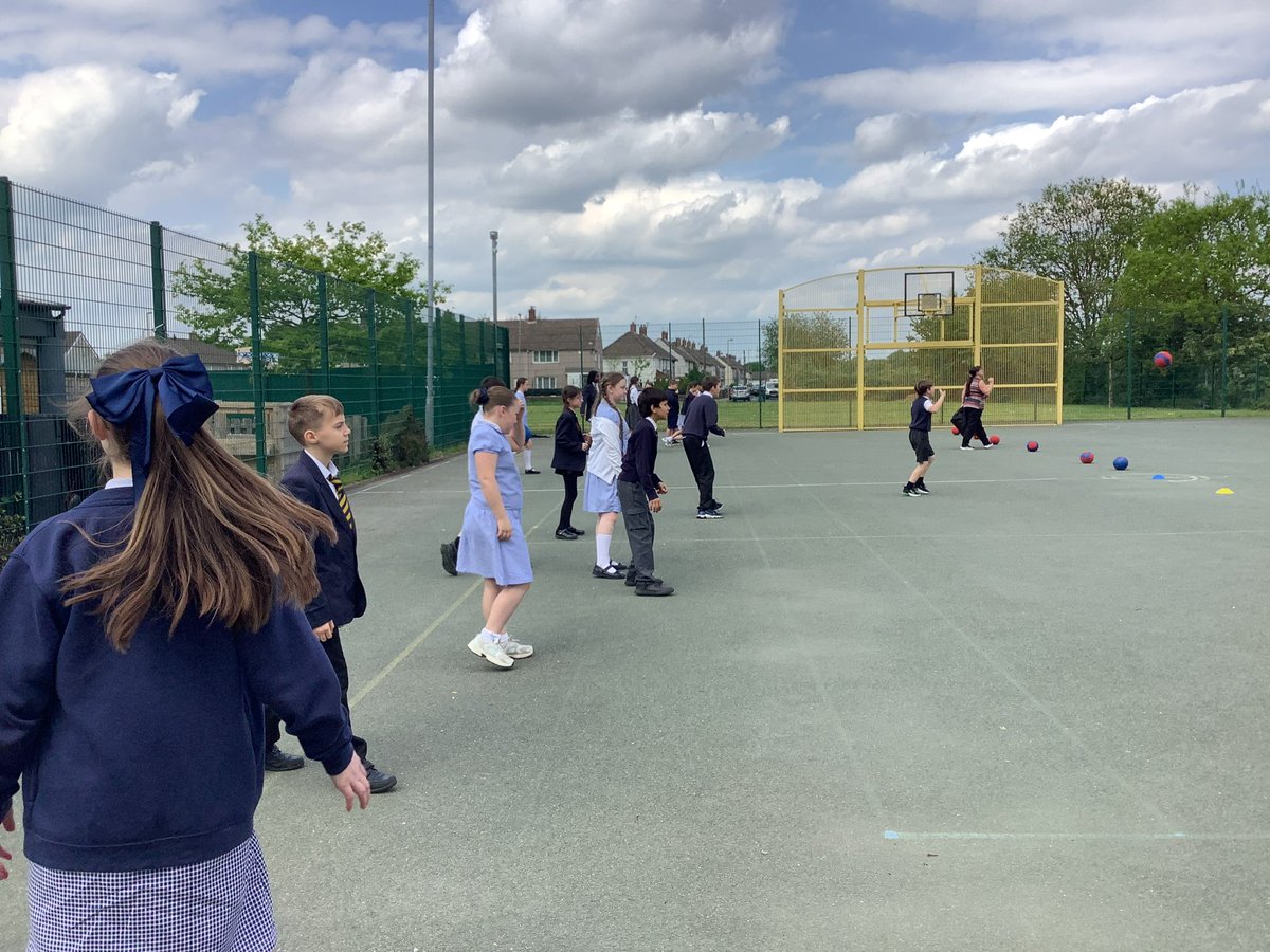 Year 6S are enjoying a game of dodgeball because it’s Golden Attendance Week and we have 100% attendance today 💃🏻 🙌🏻 #attendanceCroxteth #Croxtethattendance