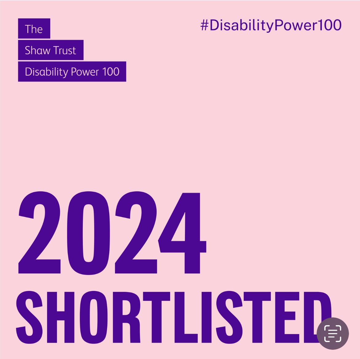 I am delighted to share I has been nominated and shortlisted for my work in the disabled community, with setting up AIMS for Life - Coaching for Disabled People (Community Interest Company) and through my history work, on the Shaw Trust Disability Power 100. #DisabilityPower100.