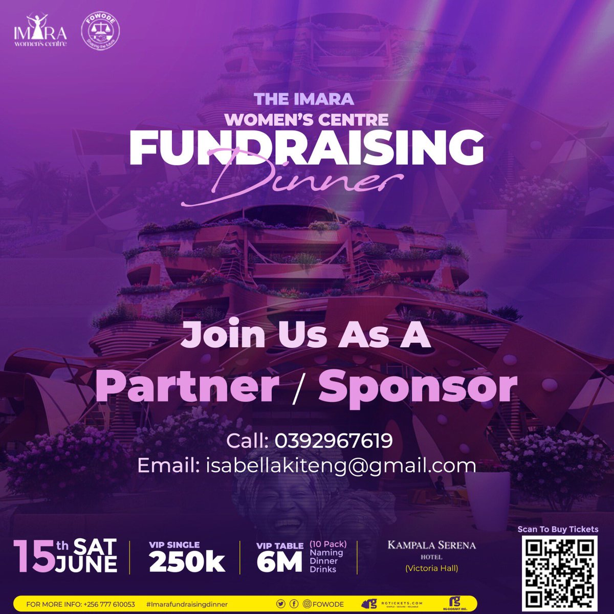 Did you know that you can join the Imara women Fundraising Dinner not only as a partner but also a sponsor? Join us as a partner or even a sponsor Call 0392967619 Email: isabellaakiteng@gmail.com @akitengisabella #ImaraFundraisingDinner #ImagineImaraWithUs @asiimireritah