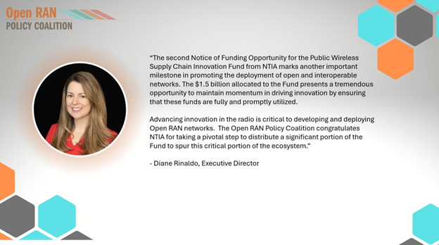 Today @NTIAgov released the second NOFO for the $1.5B Wireless #InnovationFund. Advancing innovation in the radio is critical to developing and deploying #OpenRAN networks. We applaud NTIA for taking this pivotal step in distributing a significant portion of the Fund.