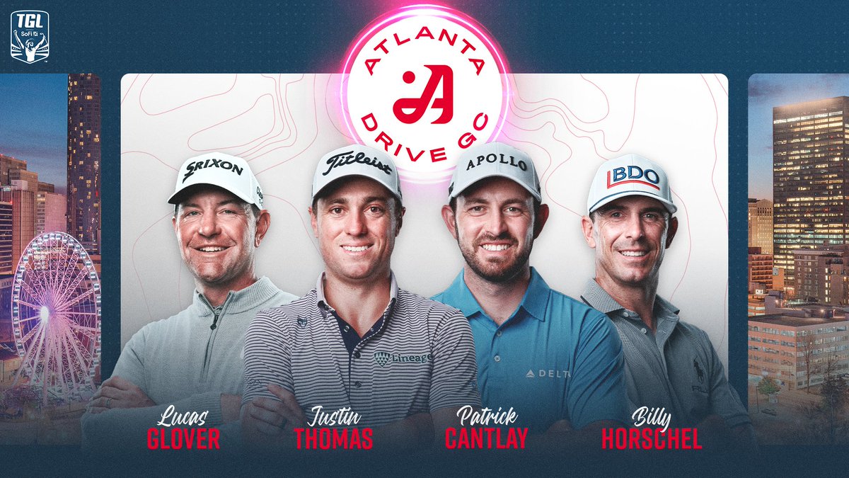 @PGATOUR @SoFi @espn @TheBayGolf @WeAreLAGC @JupiterLinksGC @atlantadrivegc @commongolf 🅰️ Representing @AtlantaDriveGC: Patrick Cantlay, Lucas Glover, Billy Horschel, Justin Thomas. Learn more: tglgolf.com/atlantadrivegc