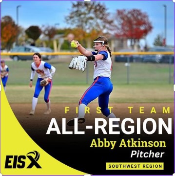 Abby Atkinson makes the ExtraInnings Softball Class of 2027 Southwest All-Region Player List. @TexasGlory @ExtraInningSB