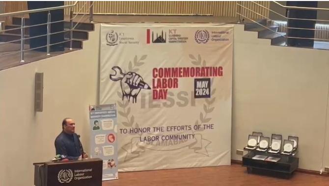 Honourable Vice Chancellor Health Services Academy (HSA) Prof. Dr. Shahzad Ali Khan along with a ORIC team joined an event of world labour day at International Labour Organization headquarters (ILO) Islamabad. app.com.pk/national/ict-a…