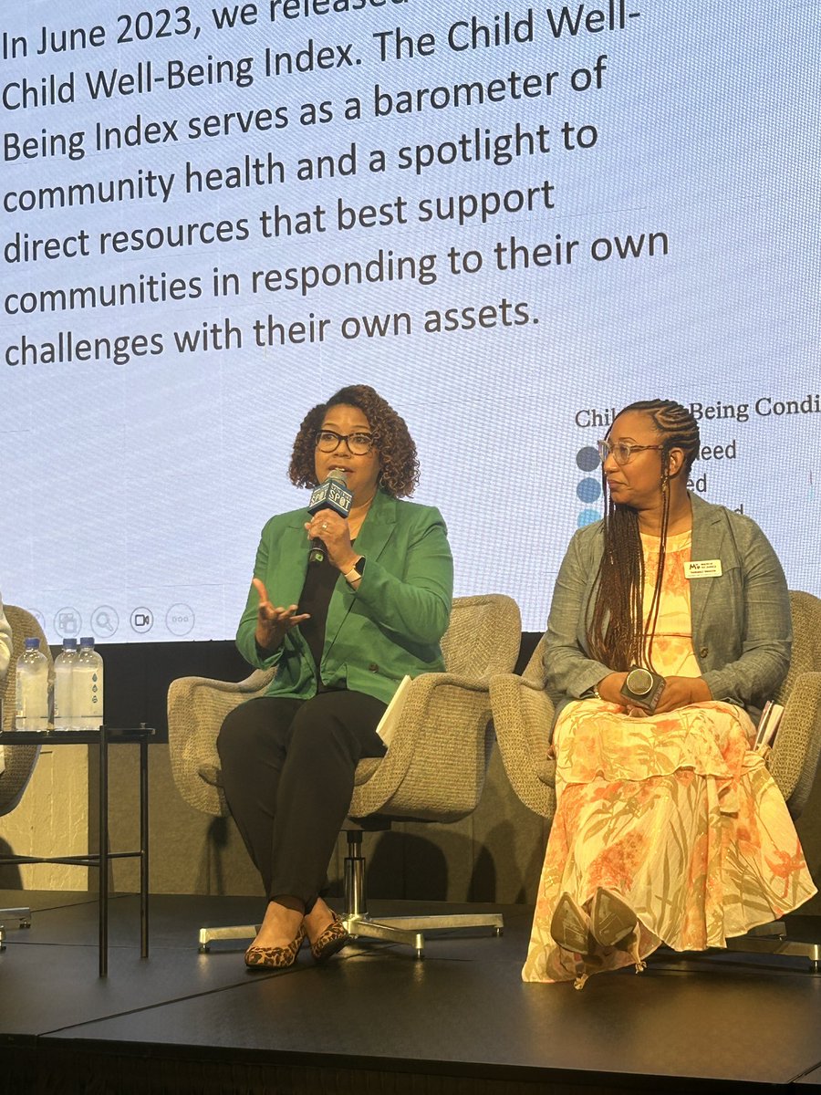 Panelists are discussing the importance of taking a holistic approach when addressing healthy children. “We can’t talk about healthy babies until we talk about healthy mamas.” -Jamea Dorsey, CEO of Center for Black Women’s Wellness