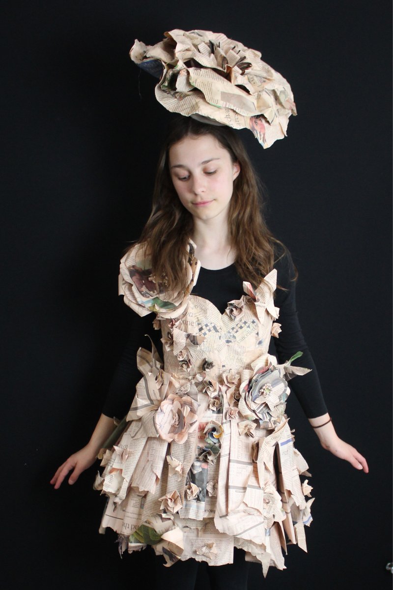 Congratulations to Delilah Lester and Crystal Barnes who have reached the Junk Kouture London City Final with their newspaper dress. Their work will be featured on the @junkkouture YouTube channel on Monday 13th May. Please support them by watching. #junkkouturelondon