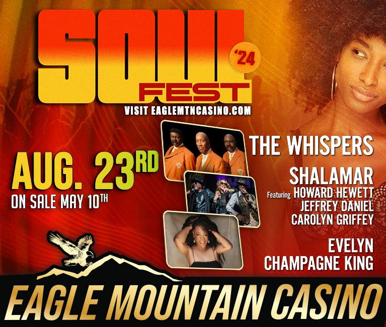 Tickets on sale Friday 5/10 at 10am! Do not wait, this event will sell out. 

#thewhispers #shalamar #evelynchampagneking #soulfest #emctheplacetobe #eaglemountaincasino #thepeoplescasino